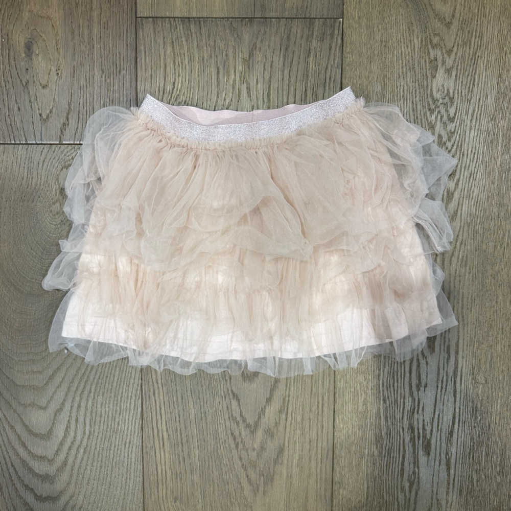 Zara Light Blush Layered Tulle Skirt